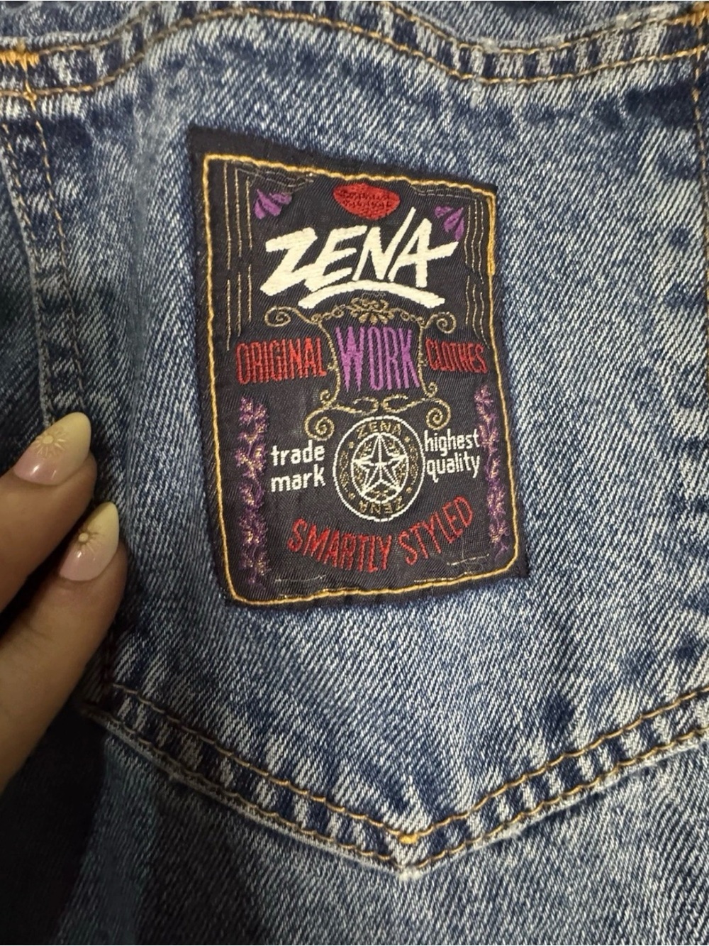 EUC VINTAGE ZENA JEANS Size 8 BLUE HIGH RISE TAPERED MOM PANTS 80-90s - Picture 5 of 9